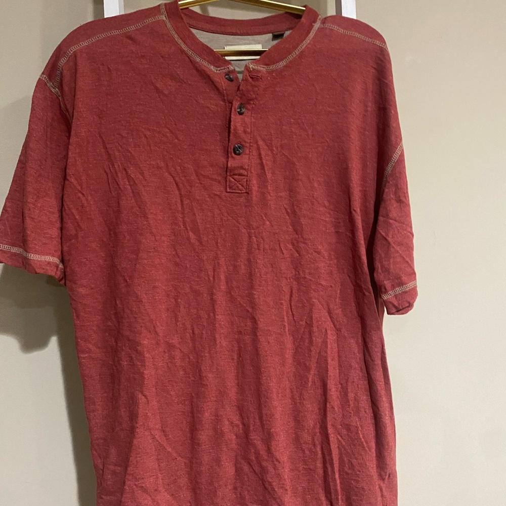 Hobbs Creek Red Henley Shirt